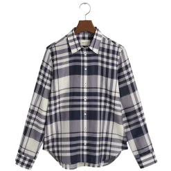 Allt Under Överdelar|Skjortor & Blusar | GANT Regular Fit Checked Cotton Silk Shirt Dam