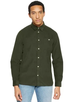 Outlet Knowledge Cotton Regular fit corduroy shirt - GOTS/Vegan herr