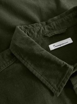 Outlet Knowledge Cotton Regular fit corduroy shirt - GOTS/Vegan herr