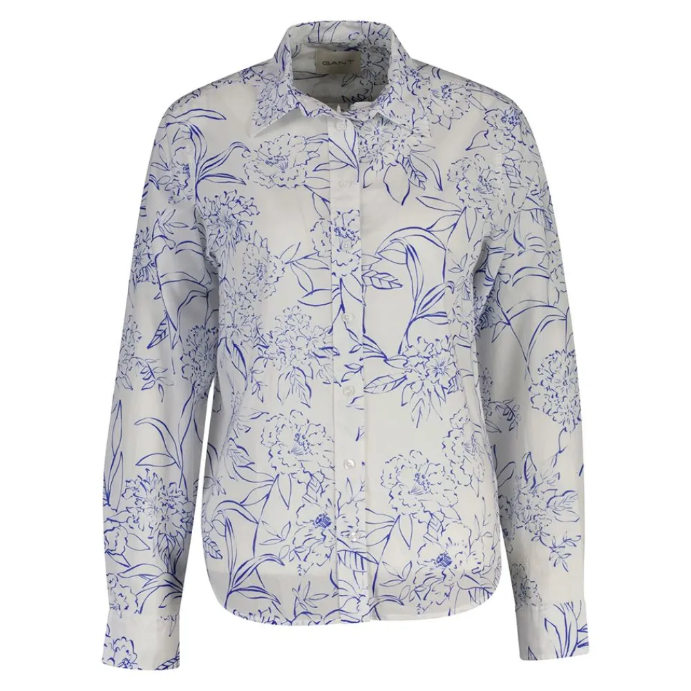 New GANT REGULAR FLORAL PRINT CTN VOILE SHIRT DAM