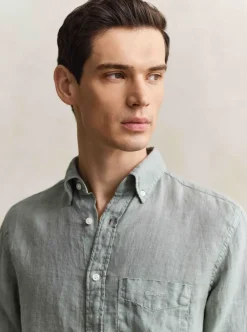 Skjortor|Allt Under Överdelar | GANT REGULAR GARENT DYED LINEN HIRT HERR