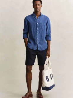 New GANT REGULAR GARMENT DYED LINEN SHIRT HERR