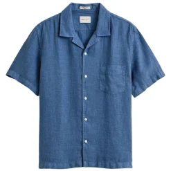Discount GANT REGULAR GARMENT DYED LINEN SS CAMP SHIRT HERR