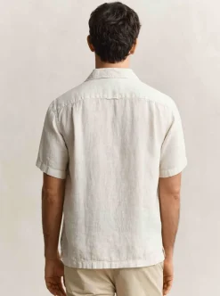 Skjortor|Allt Under Överdelar | GANT REGUAR GARENT DYED INEN SS CAP SHIRT HERR
