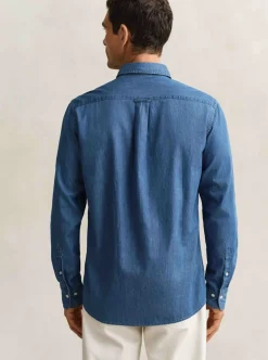 Skjortor|Allt Under Överdelar | GANT REGUAR INDIGO TWI HIRT HERR
