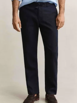 Outlet GANT REGULAR LINEN DS PANTS HERR