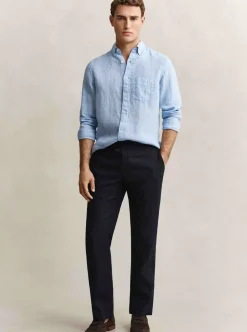 Outlet GANT REGULAR LINEN DS PANTS HERR