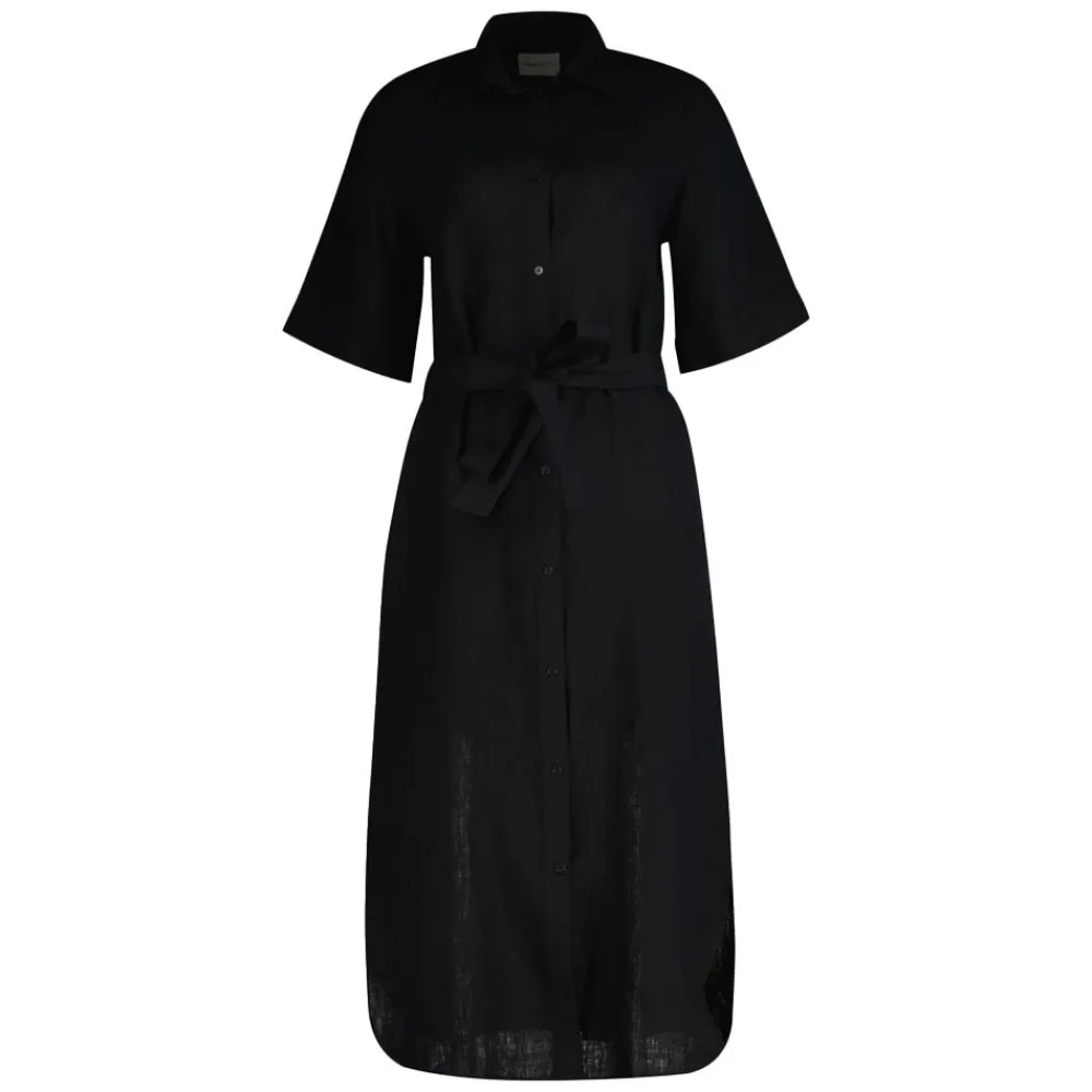 Sale GANT Regular Linen Short Sleeve Shirt Dress Dam