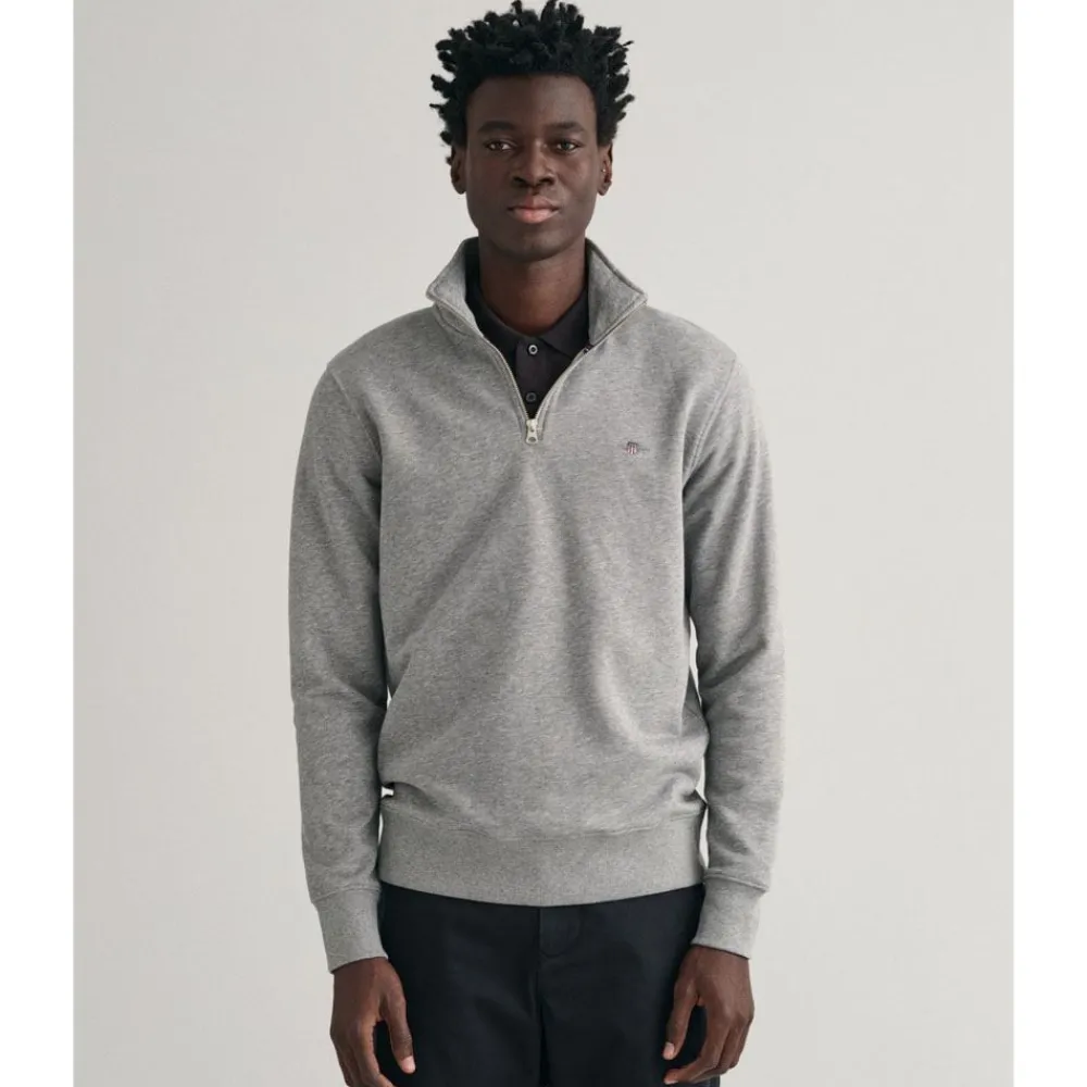 Tröjor|Allt Under Överdelar | GANT Reguar Shied Haf Zip Sweatshirt Herr