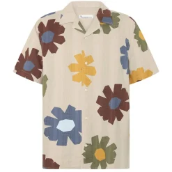 Skjortor|Allt Under Överdelar | Knowledge Cotton Reaxed print hort eeve hirt herr