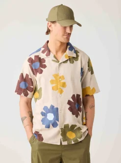 Skjortor|Allt Under Överdelar | Knowledge Cotton Reaxed print hort eeve hirt herr