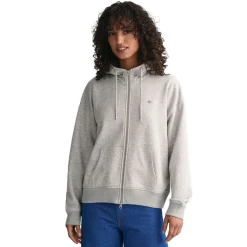 Sale GANT Relaxed Shield Zip Hoodie Dam