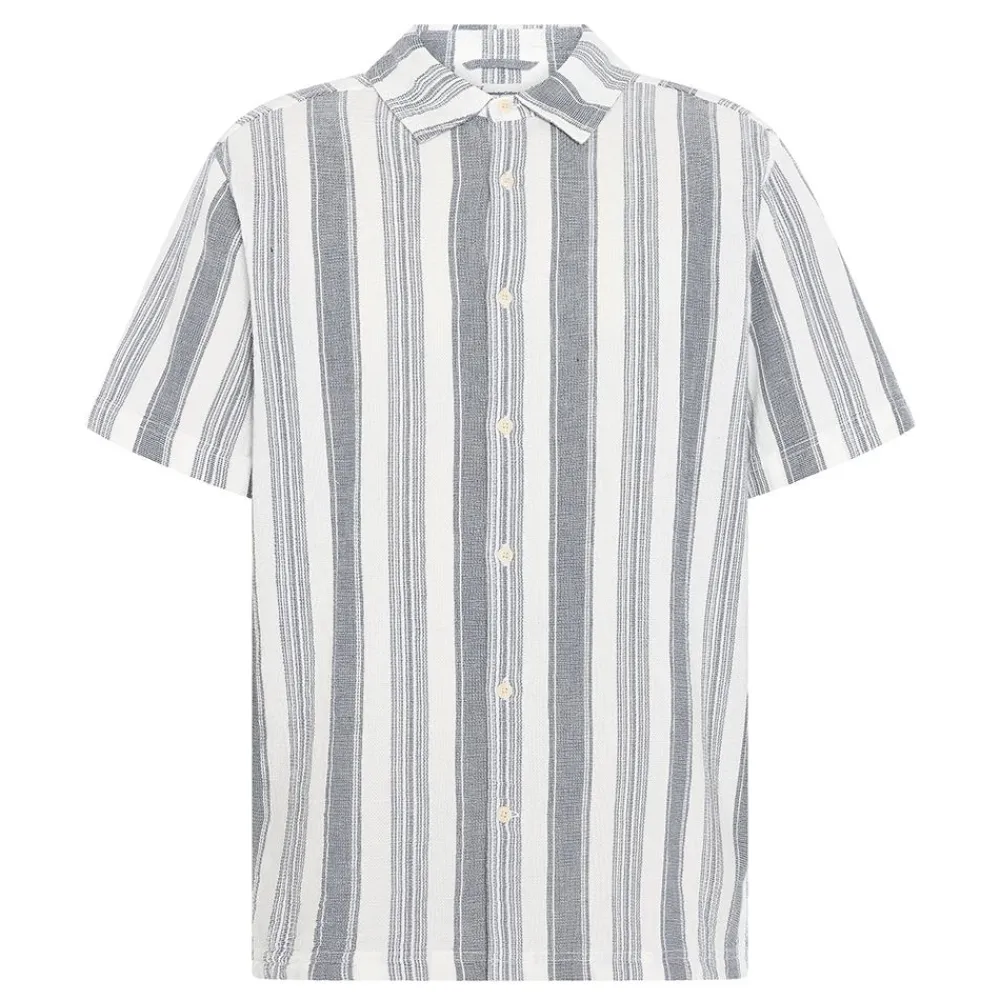 Best Knowledge Cotton Relaxed Stripe short sleeve shirt