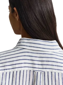 Discount GANT REL STRIPED LINEN LS SHIRT DAM