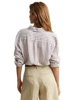 Outlet GANT REL STRIPED LINEN LS SHIRT DAM