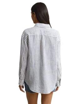 Allt Under Linnekläder|Linneskjortor & Linneblusar | GANT REL STRIPED LINEN LS SHIRT DAM