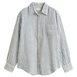 Allt Under Linnekläder|Linneskjortor & Linneblusar | GANT REL STRIPED LINEN LS SHIRT DAM