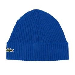 Outlet Lacoste Ribbed Wool Beanie