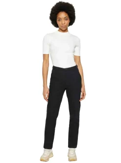 Outlet Knowledge Cotton Rib high neck short sleeve - GOTS/Vegan