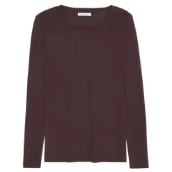 Discount Knowledge Cotton Rib Scoop neck long sleeved - GOTS/Vegan dam