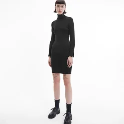 Outlet Calvin Klein Roll Neck Jumper Dress Dam