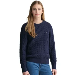 Allt Under Överdelar|Tröjor | GANT Shield Cotton Cable C-Neck Junior