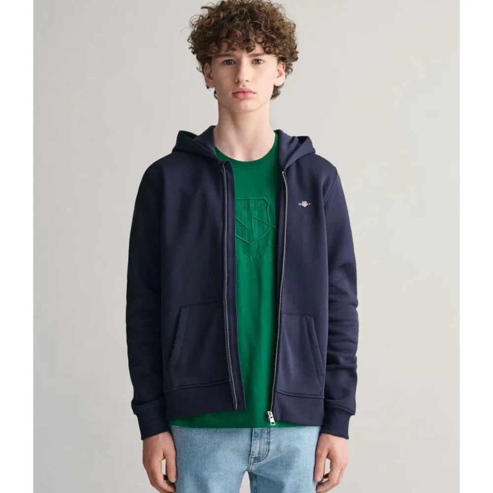 New GANT Shield Zip Hoodie Junior