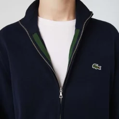 Hot Lacoste Stand-Up Collar Organic Cotton Zippered Sweater Herr