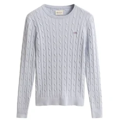 New GANT STRETCH COTTON CABLE C-NECK DAM