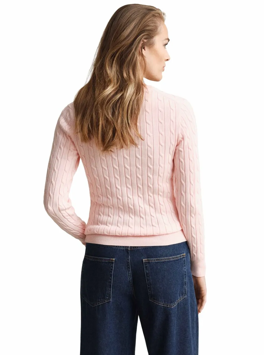 Discount GANT STRETCH COTTON CABLE C-NECK DAM