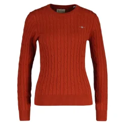 Clearance GANT Stretch Cotton Cable C-neck Dam
