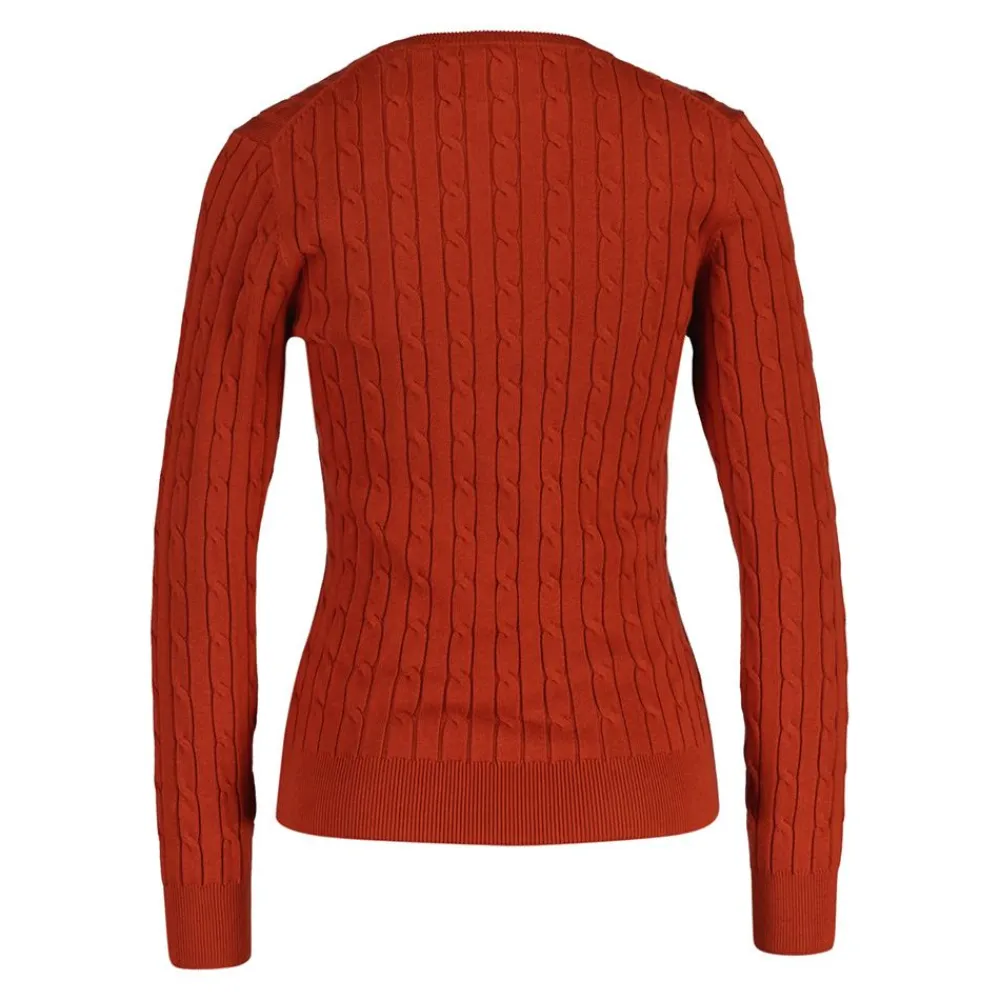 Clearance GANT Stretch Cotton Cable C-neck Dam