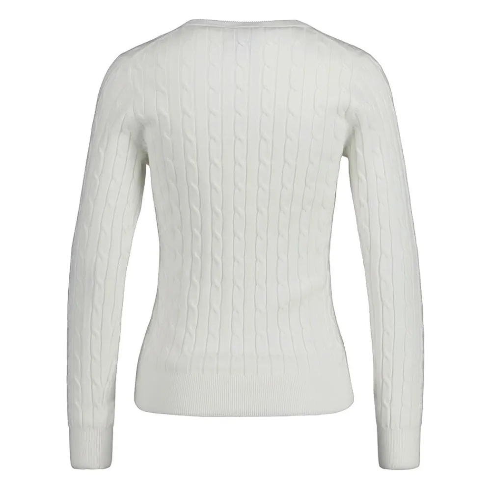 Discount GANT Stretch Cotton Cable C-neck Dam