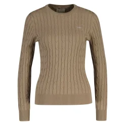 Allt Under Överdelar | GANT tretch Cotton Cable C-neck Dam
