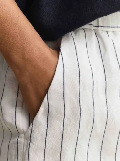 Outlet GANT STRIPED LINEN BLEND PULL ON SHORTS DAM