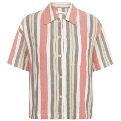Allt Under Överdelar|Skjortor & Blusar | Knowledge Cotton Striped Short Seeved Shirt Dam