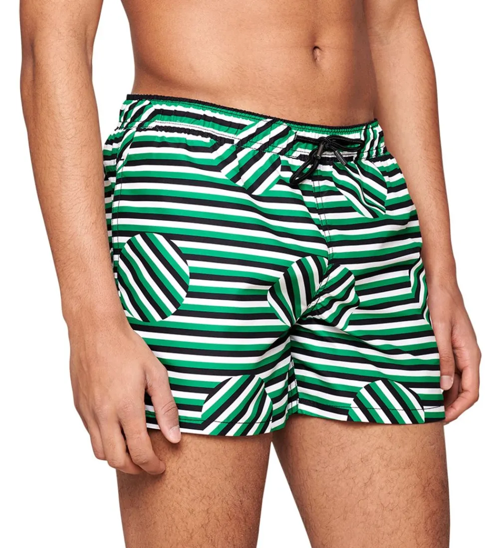 New Happy Socks Stripe Swim Shorts Herr