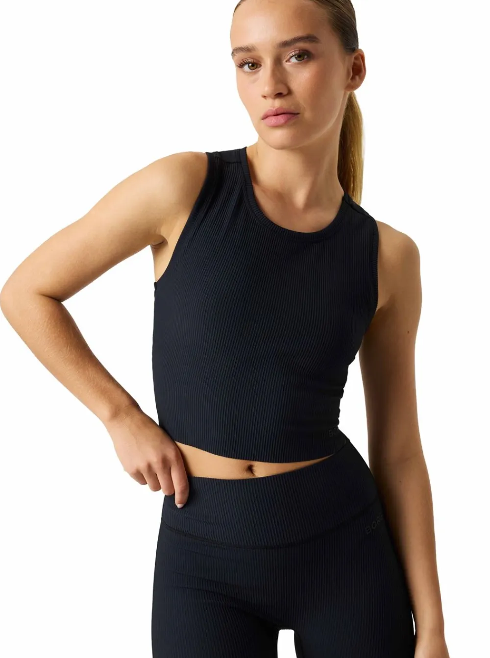 Björn Borg STUDIO RIBBED CROPPED TANK TOP DAM