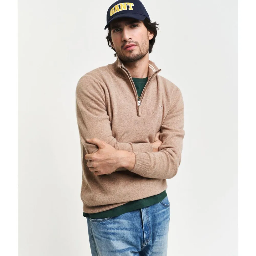 Hot GANT Superfine Lambswool Half Zip Herr