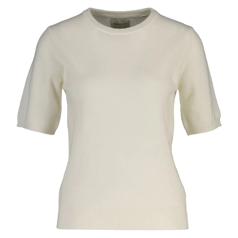 Best GANT SUPERFINE LAMBSWOOL Short sleeve C-NECK dam