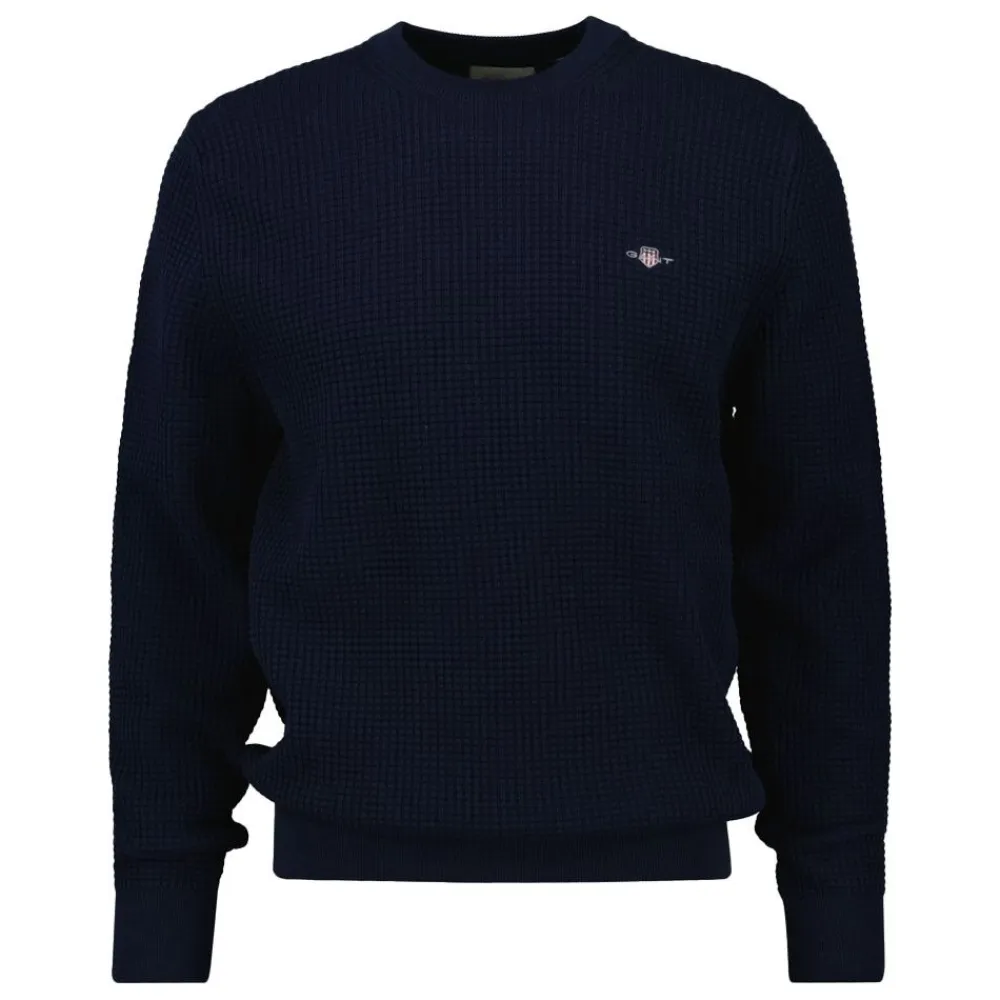 Tröjor|Allt Under Överdelar | GANT Textured Cotton Crew Neck Herr