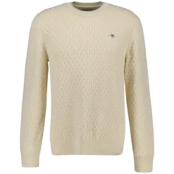 Allt Under Överdelar | GANT Textured Cotton Crew Neck Herr