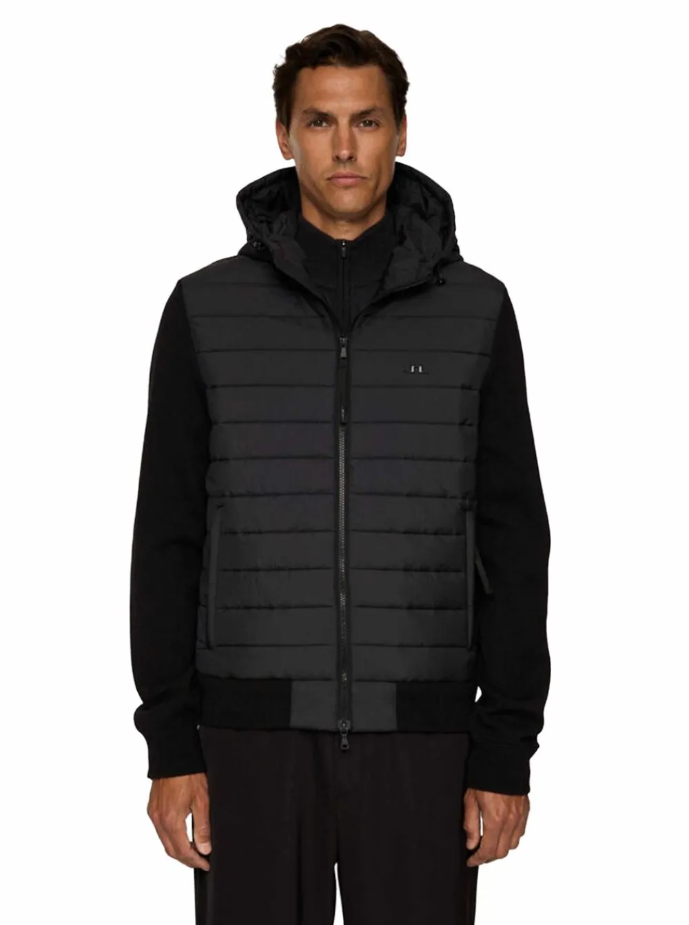 Best J.Lindeberg Thorn Hood Knit Hybrid Jacket Herr