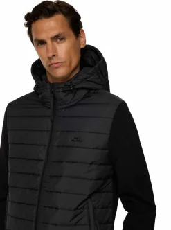 Vårjackor|Allt Under Jackor | J.Lindeberg Thorn Hood Knit Hybrid Jacket Herr
