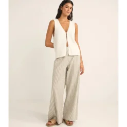 Outlet Rhythm Valley Stripe Wide Leg Pant Dam