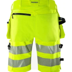Fristads Kansas Varsel Green hantverkarshorts stretch 2646 GSTP, klass 2