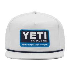 New Yeti Wildly Stronger 20 Badge Flat Brim Rope Hat