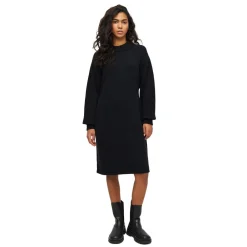 Sale Knowledge Cotton Wool Crew Neck Mid Lenght Dress Dam